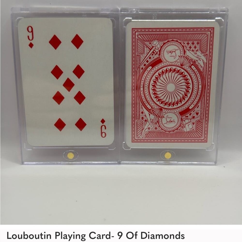 Christian Louboutin Red Playing Card - 9 of Diamonds ♦️ 💎